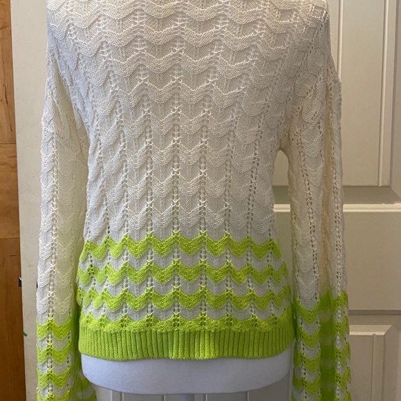 Abound Sweater, Ivory and Sorbet Green- NWT - Picture 7 of 9